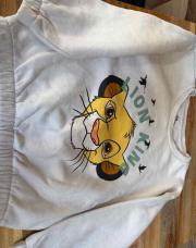 Pull roi lion taille 24-36 mois blanc 