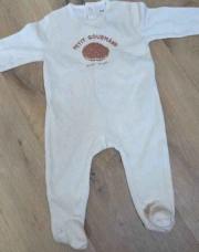 Pyjama chaud kiabi 6 mois blanc