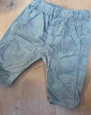 Pantalon velours vert 6 mois h&m