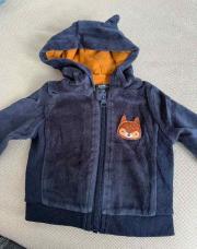 Gilet bleu velour - 62cm
