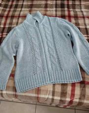 Gilet en laine bleu taille M