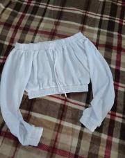 Pull blanc courte taille M