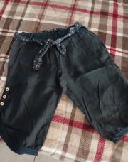 Short noir en lin taille M