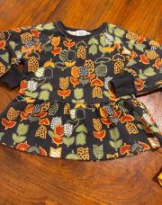 Sweat boboli fleur kaki et orange 4 ans 