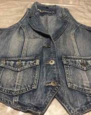 Gilet jeans sans manches M