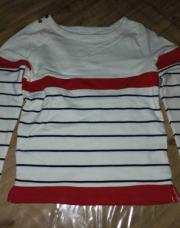 Pull blanc et rouge orchestra 10 ans neuf 