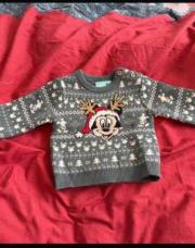 Pull Mickey Noël Kiabi 3 mois 