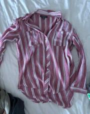 Chemise Primark rose lignée 34
