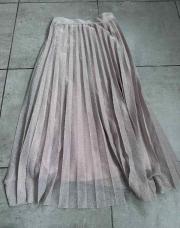 Longue jupe rose argent