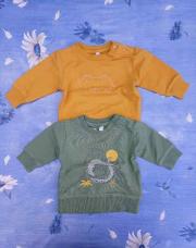 Lot 2 pulls (vert et jaune) naissance 