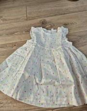 Robe blanche coeur multicolore 