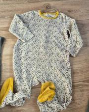 Pyjama souris pied moutarde 