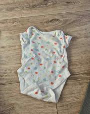 Body blanc motif courte manche