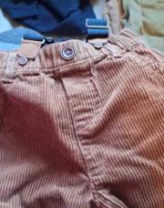 Pantalon brun bretelles 12mois