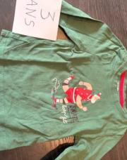 Sweat pere noel vert 3 ans 