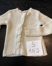 Gilet tricot tape à l’œil 5 ans 