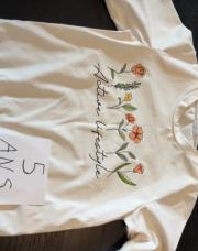 Sweat blanc fleuri 5 ans 