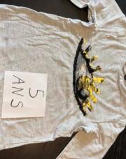 Sweat œil gris 5 ans 