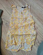 Combinaison short jaune et rose