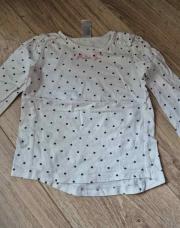 Pull longue manche blanc a pois