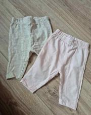 2 leggings gris et rose