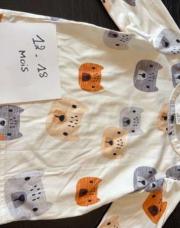 Sweat blanc chat 12/18m 