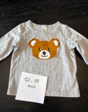 Sweat gris ourson 12/18 m 