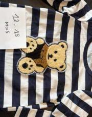 Sweat ligné ourson 12/18m 