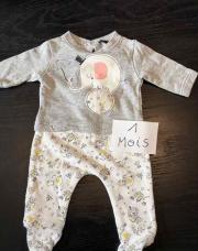 Pyjama éléphant 1 mois 