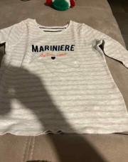 T-shirt marinière de mon cœur 6 ans 