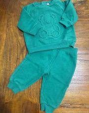 Ensemble vert ourson 6 mois 