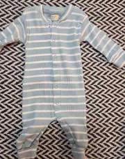 Pyjama zeeman rayure vert blanc 2-4M