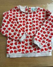 Pull à cœurs rouges 86