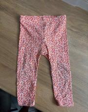 Legging orange à fleurs 18M