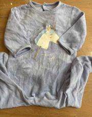Pyjama licorne bleu 9M