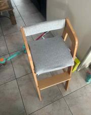 Chaise haute bois gris 
