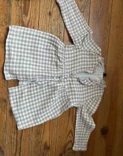 Robe à carreaux beige blanc Kiabi 18 mois 
