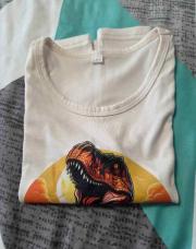 T-shirt dinosaure beige 5 ans