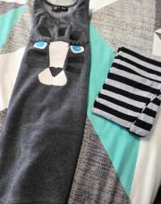 Pyjama tigre gris 