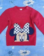 Pull rouge Minnie 12 mois 