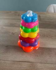 Tour fleur empilable colorée 