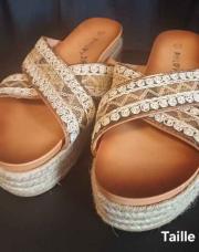 Chaussures ouvertes compensées 