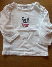 T shirt longue manche 3 mois kiabi petit amour 