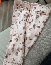 Pantalon rose fleur - 92cm