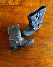 Bottes papillon grises pailletés 23 vertbaudet 