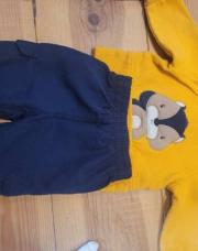 Ensemble écureuil jaune bleu 