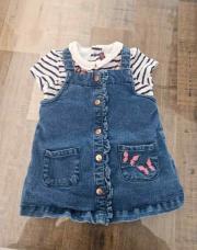 Robe blouse body jeans marin 9mois sergent major 