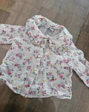 Blouse fleuri blanc rose TAO 9m