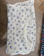 Blouse blanche fleur bleu kiabi 6m