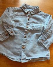 Chemise jeans bleu clair 6 mois 